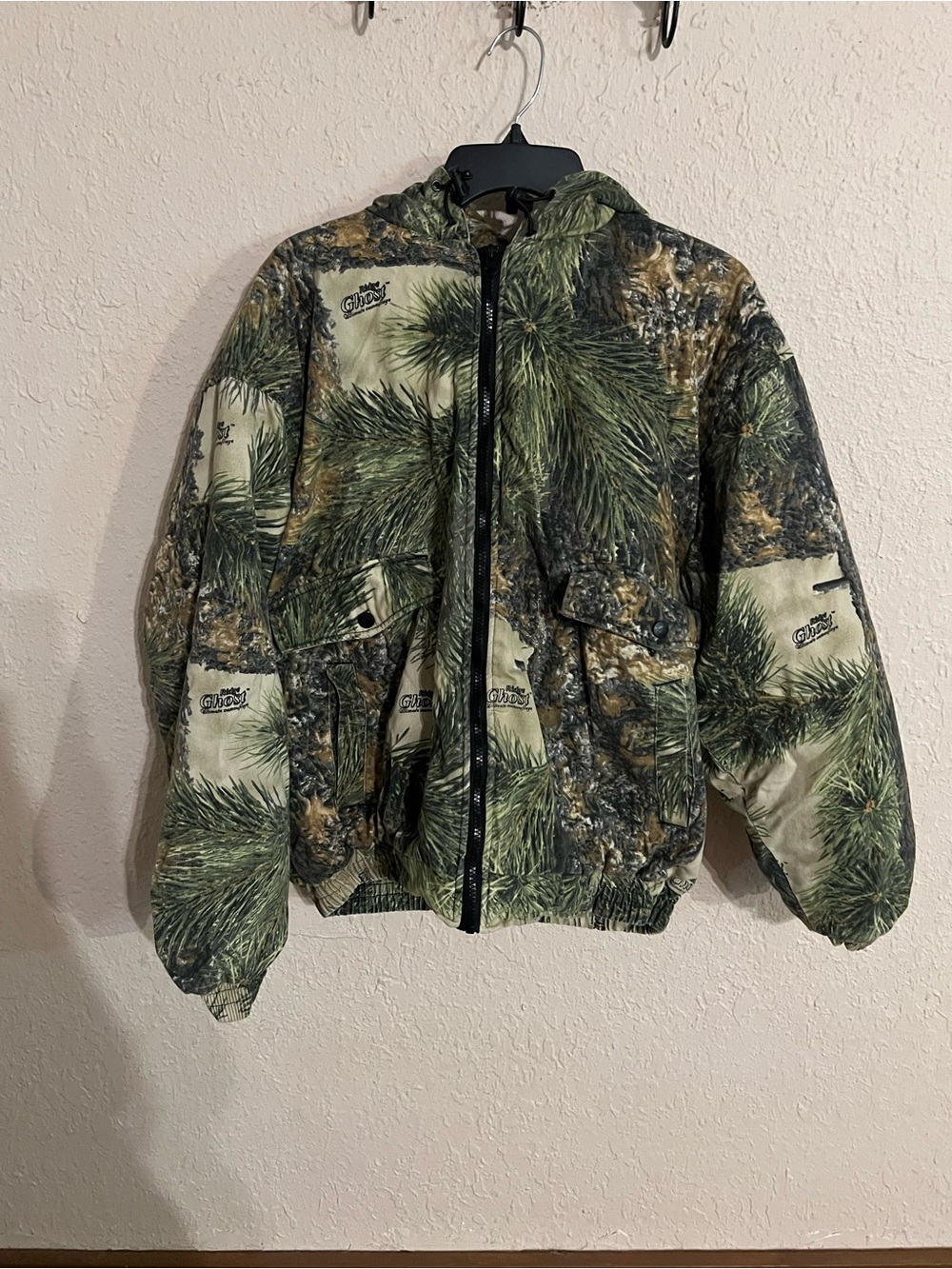 Unbranded Men’s Green Camouflage Hooded Field Jacket